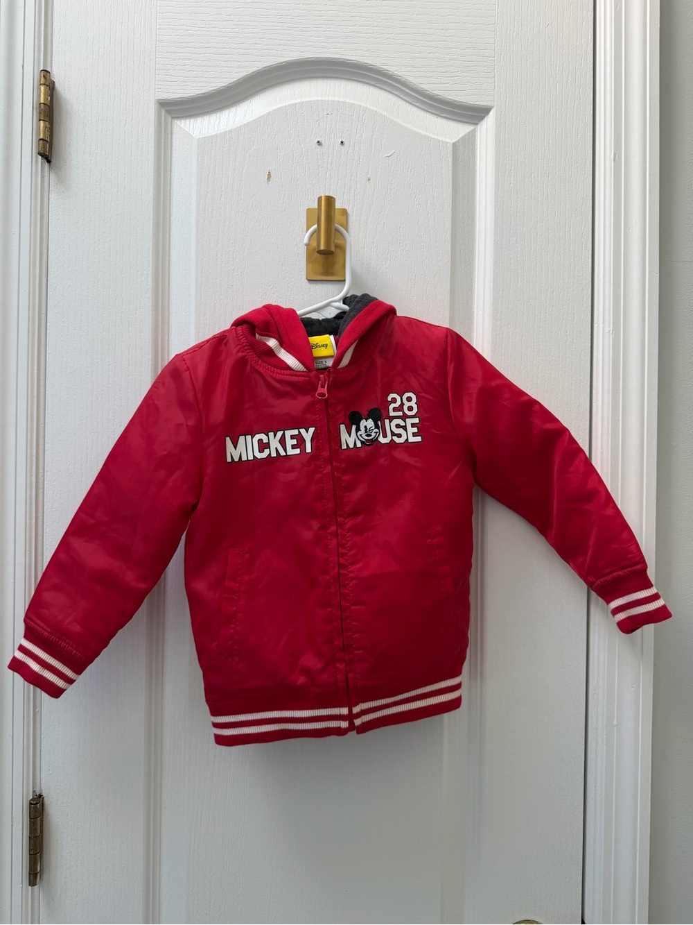 Vintage Disney Red Mickey Mouse Hooded Jacket